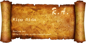 Ripp Aida névjegykártya